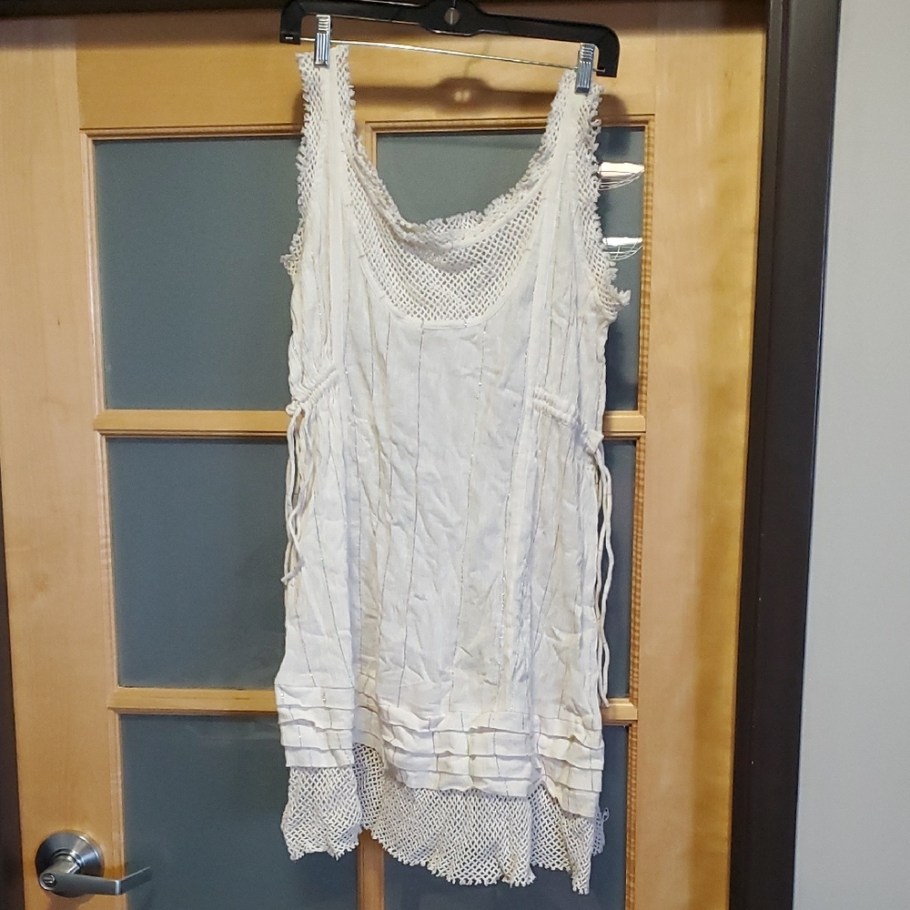 Made In India White Cotton Combo Sundress